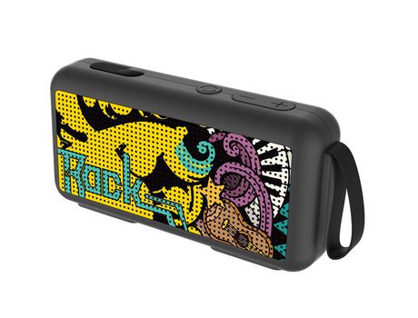 ELKUAIE Altavoz Bluetooth Altavoz inalámbrico portátil para exteriores con micrófono incorporado Altavoces externos con sonido estéreo
