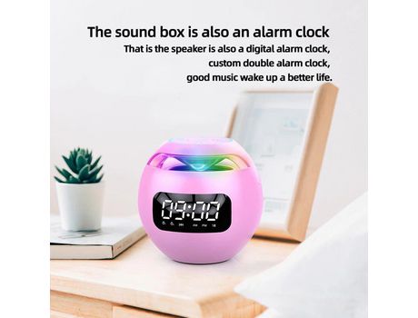 Reloj Color Altavoz Bluetooth Mini portátil para uso doméstico BDL23 rosa