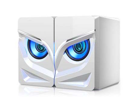 ELKUAIE Altavoces para computadora Altavoces para PC con Control de Volumen estéreo con Mini Altavoces portátiles para Juegos de 3,5 mm