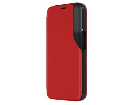 Carcasa para iPhone 15 Plus Ventana de visualización de la hora Soporte vídeo Rojo