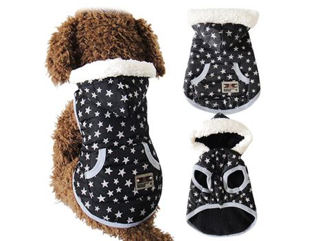 Abrigo Chaleco Cálido De Otoño E Invierno, Abrigo Acolchado De Algodón Con Capucha Para Perros, Chaleco Estrella ELKUAIE