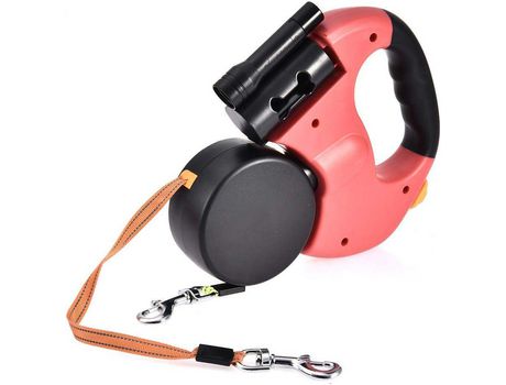 Correa Para Perros Retráctil Doble Correa Doble Para Perros Correa Para Perros Retráctil Automática ELKUAIE
