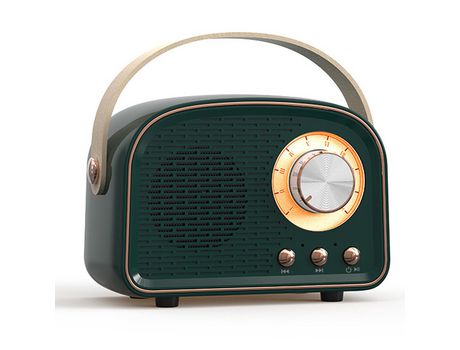 ELKUAIE Altavoz Bluetooth retro Altavoz Bluetooth portátil inalámbrico al aire libre retro