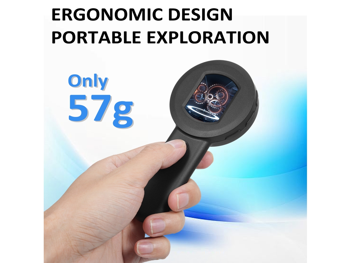 Lupa Digital Con Pantalla Ips De 2 Pulgadas, Aumento De 100x, Luz Blanca Y Violeta Para Lectura, Compatible Con Windows.