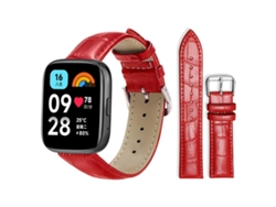 Correa para Redmi Watch 3 Active / Lite - Piel - Hebilla - Textura bambú (20 mm)