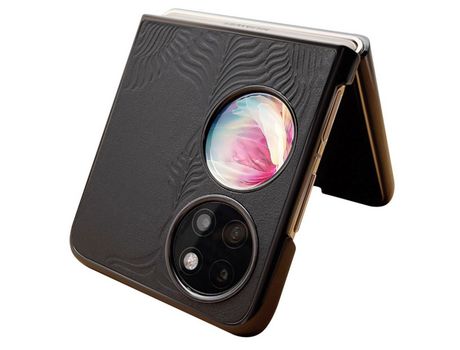 Funda para Huawei P50, P50 Pocket QIALINO Piel Sintética Negro