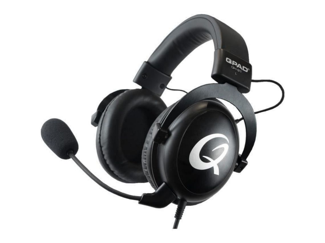 QPAD Qh91 Esport Gaming Auriculares Hi-Fi Estéreo Micrófono Extraíble Negro