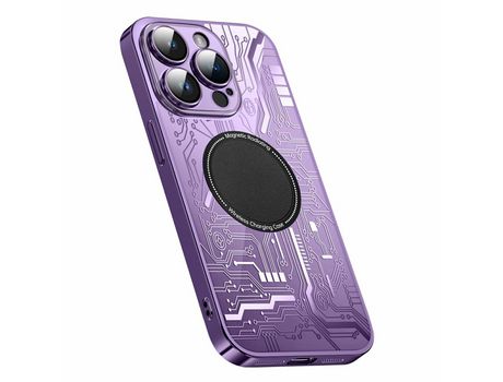 Funda para iPhone 13 Pro Piel Sintética Morado