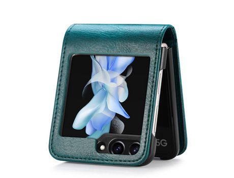 Funda para Samsung Galaxy Z Flip 5 5G Piel Sintética Verde