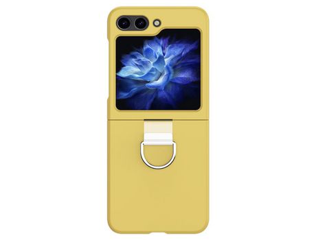 Funda para Samsung Galaxy Z Flip 5 5G Piel Sintética Amarillo