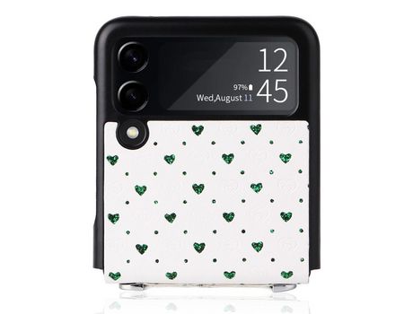 Funda para Samsung Galaxy Z Flip 3 5G Piel Sintética Verde