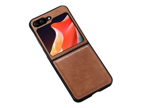 Funda para Samsung Galaxy Z Flip 5 5G Piel Sintética Marrón