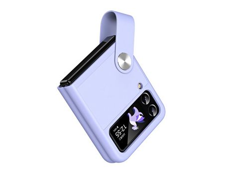 Funda para Samsung Galaxy Z Flip 4 5G Piel Sintética Morado