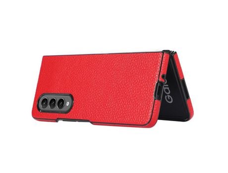 Funda para Samsung Galaxy Z Fold 3 5G Piel Sintética Rojo
