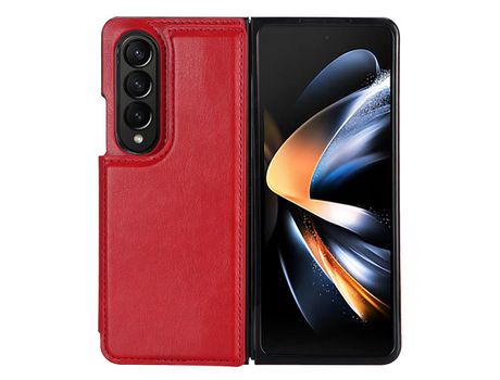 Funda para Samsung Galaxy Z Fold 4 5G Piel Sintética Rojo