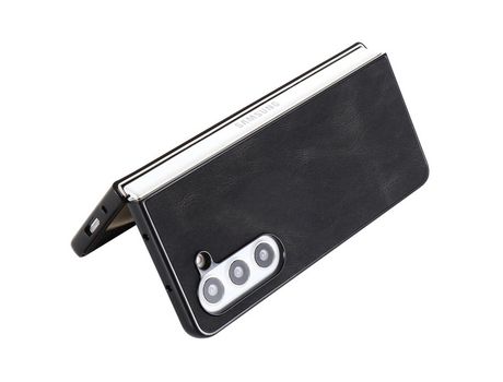 Funda para Samsung Galaxy Z Fold 5 5G Piel Sintética Retro Negro