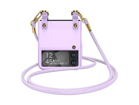 Funda para Samsung Galaxy Z Flip 3 5G GKK Piel Sintética Morado