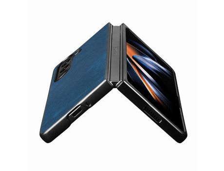 Funda para Samsung Galaxy Z Fold 5 5G Piel Sintética Azul