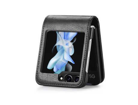 Funda para Samsung Galaxy Z Flip 5 5G Piel Sintética Negro