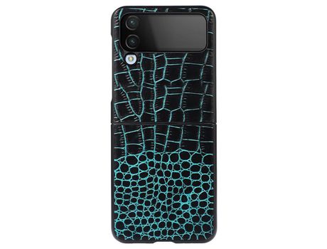 Funda para Samsung Galaxy Z Flip 4 5G Piel Sintética Verde