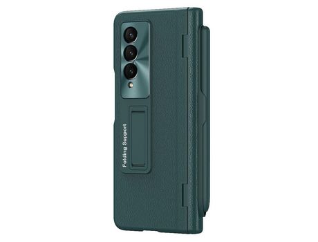 Funda para Samsung Galaxy Z Fold 3 5G Piel Sintética Verde