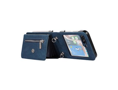 Funda para Samsung Galaxy Z Flip 5 5G Piel Sintética Azul