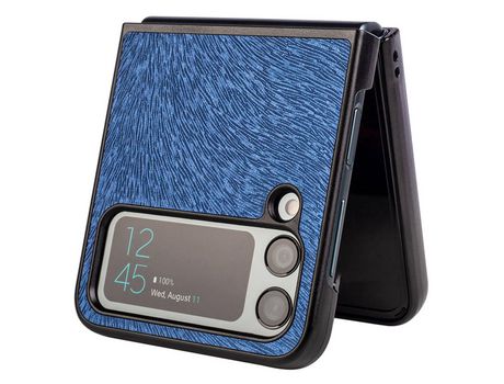 Funda para Samsung Galaxy Z Flip 4 5G Piel Sintética Azul