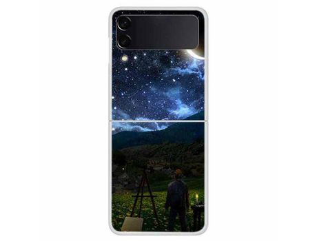 Funda para Samsung Galaxy Z Flip 4 5G Piel Sintética Azul