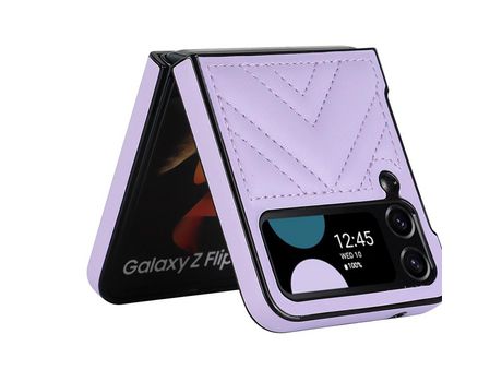 Funda para Samsung Galaxy Z Flip 4 5G Piel Sintética Morado
