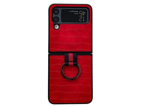 Funda para Samsung Galaxy Z Flip 4 5G Piel Sintética Rojo