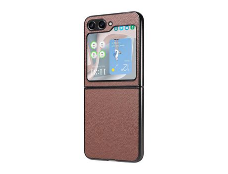 Funda para Samsung Galaxy Z Flip 5 5G Piel Sintética Marrón