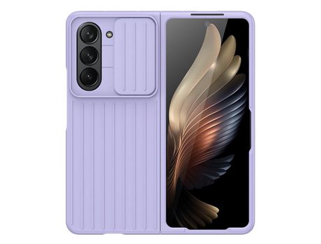 Funda para Samsung Galaxy Z Fold 5 5G Piel Sintética Morado