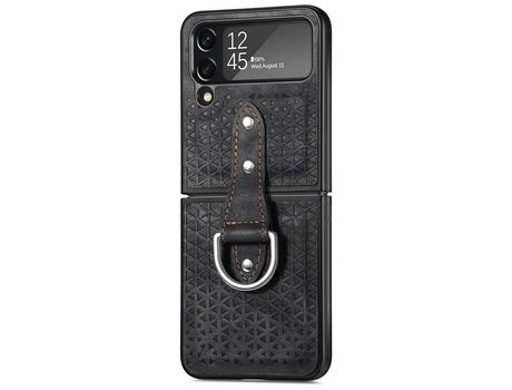 Funda para Samsung Galaxy Z Flip 4 5G Piel Sintética Negro