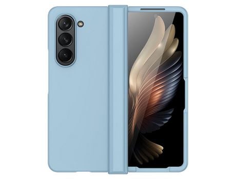 Funda para Samsung Galaxy Z Fold 5 5G Piel Sintética Azul