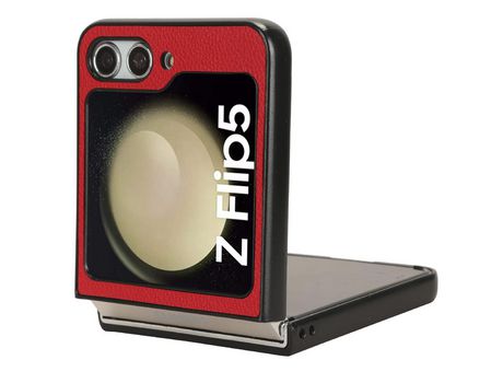 Funda para Samsung Galaxy Z Flip 5 5G Piel Sintética Rojo