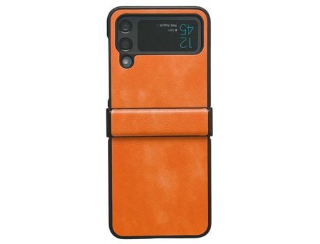 Funda para Samsung Galaxy Z Flip 4 5G Piel Sintética Marrón