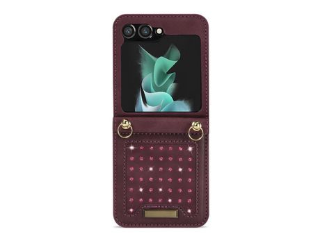 Funda para Samsung Galaxy Z Flip 5 5G Piel Sintética Rojo