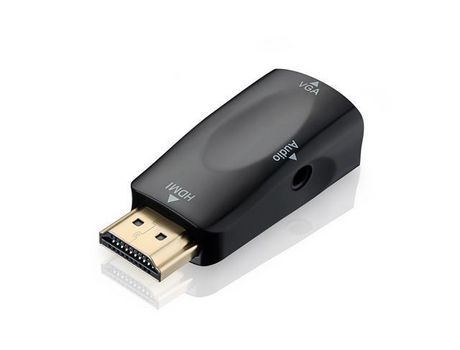 Adaptador HDMI a VGA con entrada de audio