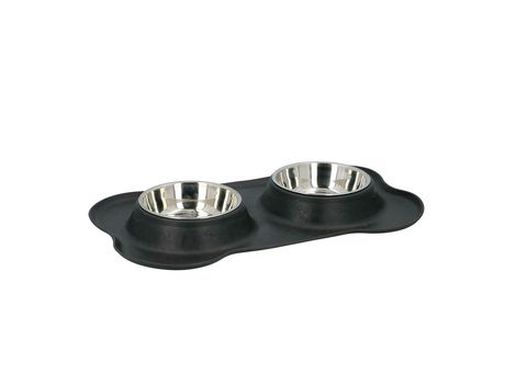 Comedero y Bebedero para Mascotas - Acero Inoxidable