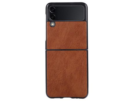 Funda para Samsung Galaxy Z Flip 3 5G Piel Sintética Marrón