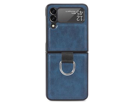 Funda para Samsung Galaxy Z Flip 3 5G Piel Sintética Azul