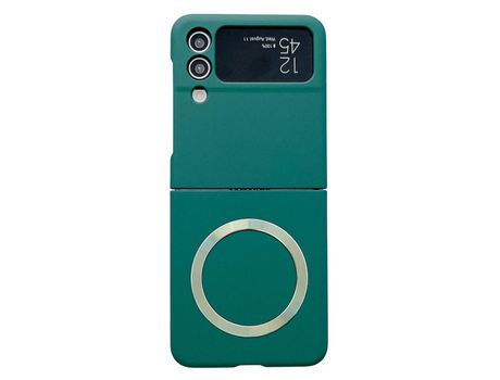 Funda para Samsung Galaxy Z Flip 4 5G Piel Sintética Verde