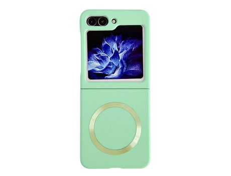Funda para Samsung Galaxy Z Flip 5 5G Piel Sintética Verde