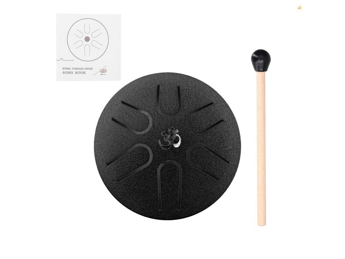 Mini tambor lengua de acero - 6 tonos - negro