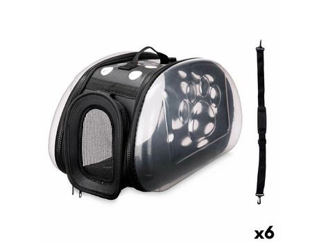 Transportín Negro Plástico 43x20x33 cm (6 Unidades)