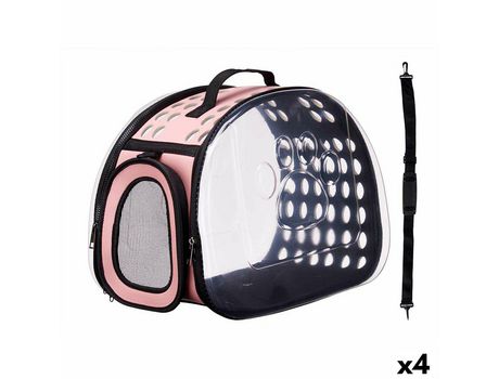 Transportín Rosa Plástico 43x20x33 cm (4 Unidades)