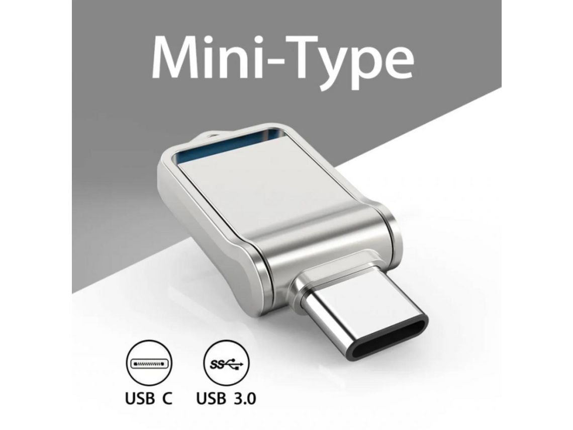 Mini PenDrive KLACK FlashDrive Memoria externa 128 Gb KLACK de Metal OTG  Tipo-C