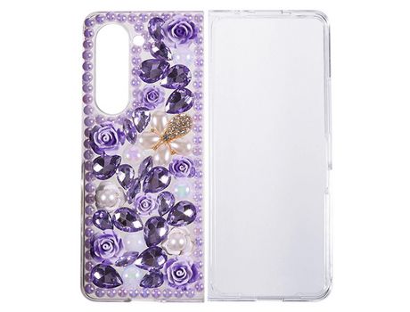 Conjunto de Fundas para Samsung Galaxy Z Fold 5 5G Piel Sintética Morado (2un)