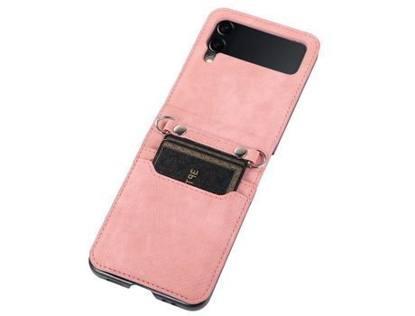 Funda con Cordón para Samsung Galaxy Z Flip 4 5G Rosa