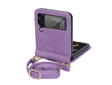 Funda con Cordón para Samsung Galaxy Z Flip 4 5G Morado